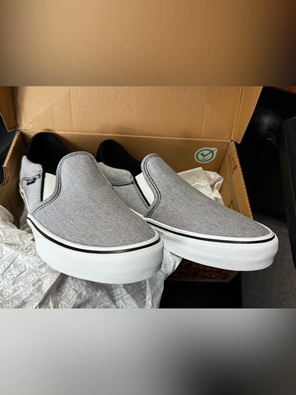 Vans summer canvas slip on Asher deluxe size 10 men